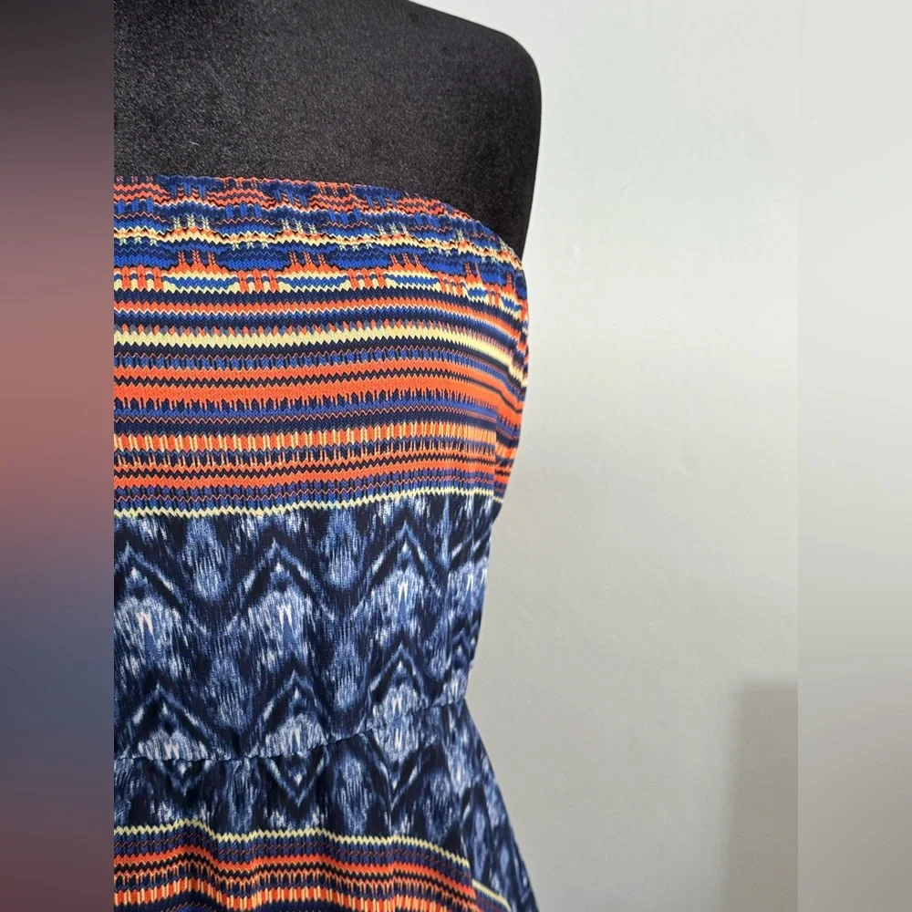 Rare Anthropologie Maeve - Multicolor Strapless Dress - Size Large - Picture 5 of 10